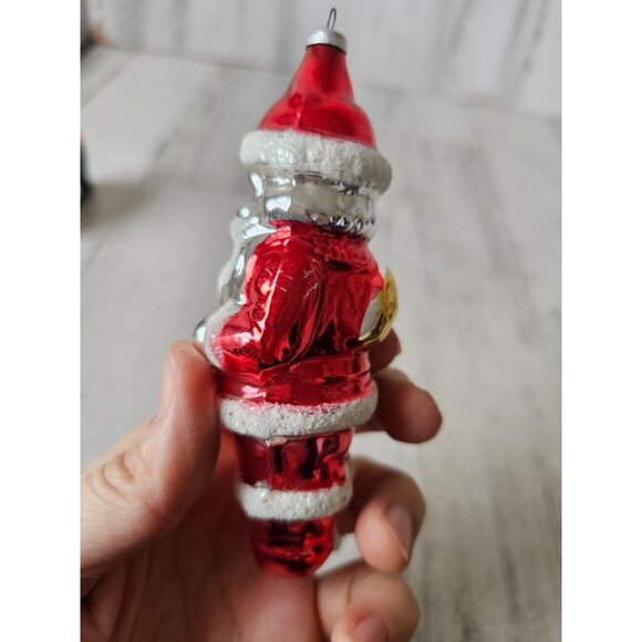 Antique West Germany Santa Mercury glass bag ornament Xmas tree - Picture 4 of 11